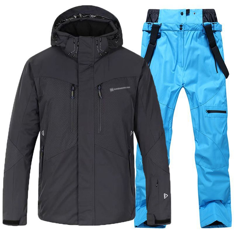 Men's Winter Waterproof Padded Padded Warm Ski Suit