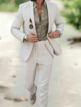 New SpringSummer Commuter Casual Plus-Size British Suit For Men