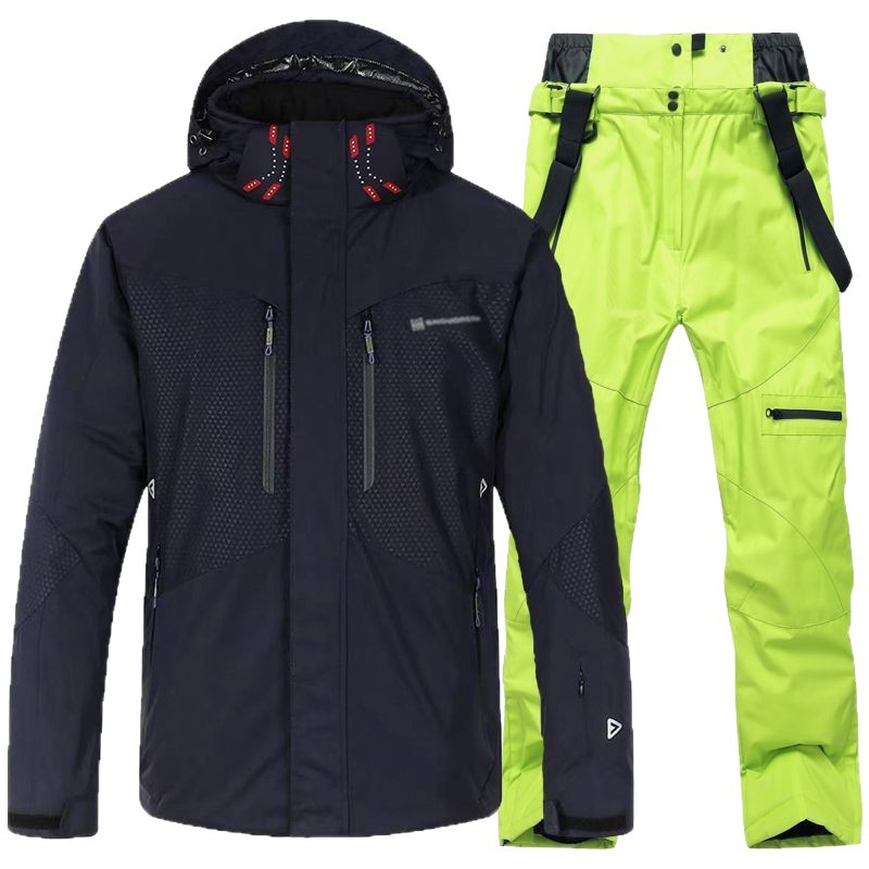 Men's Winter Waterproof Padded Padded Warm Ski Suit
