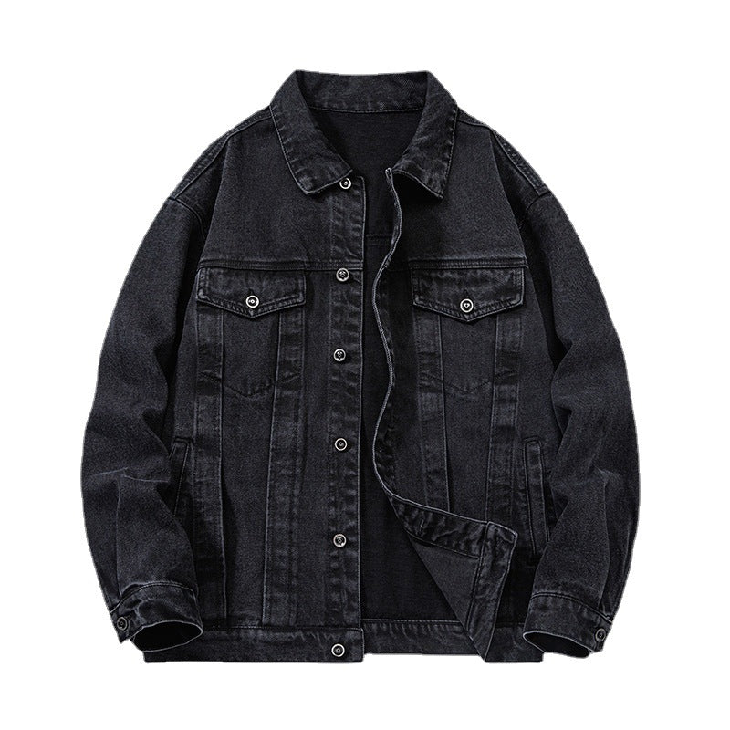 Heavyweight Relaxed-fit Denim Work Jacket In A Vintage American Style