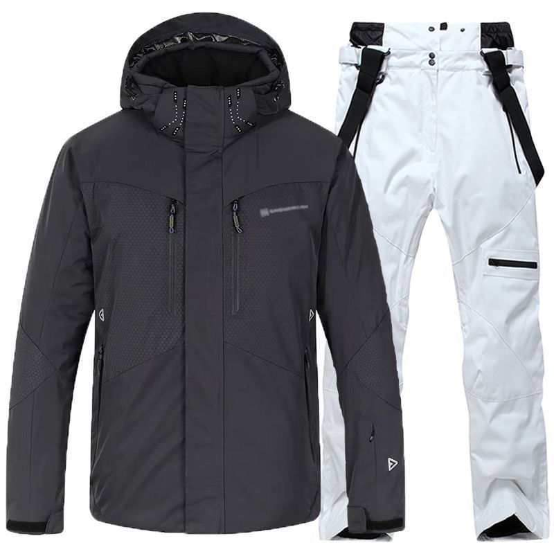 Men's Winter Waterproof Padded Padded Warm Ski Suit