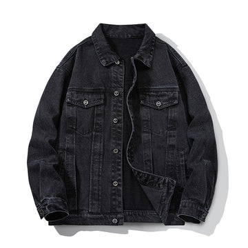 Heavyweight Relaxed-fit Denim Work Jacket In A Vintage American Style