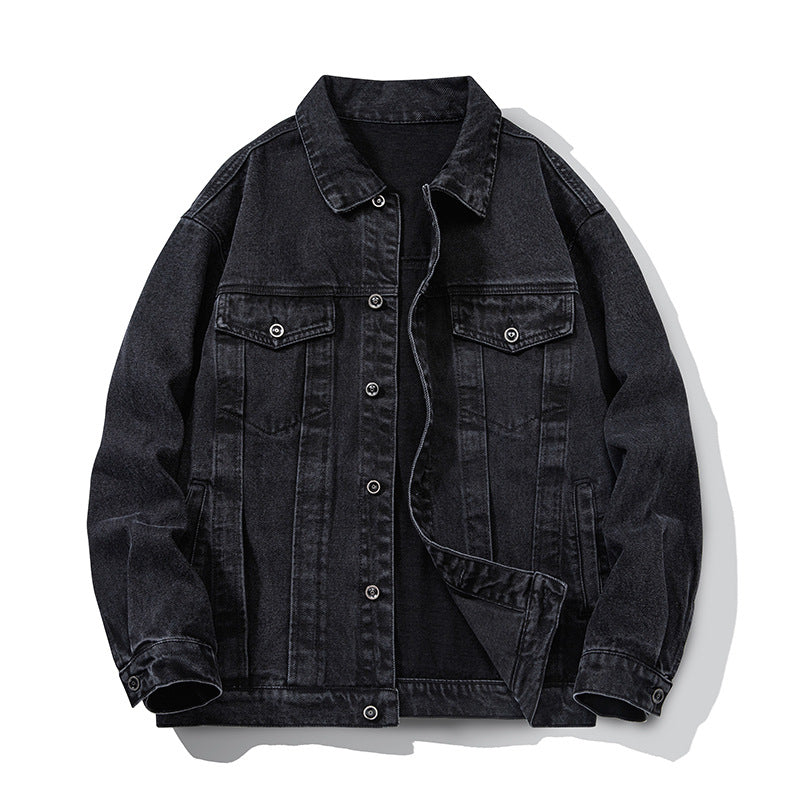 Heavyweight Relaxed-fit Denim Work Jacket In A Vintage American Style
